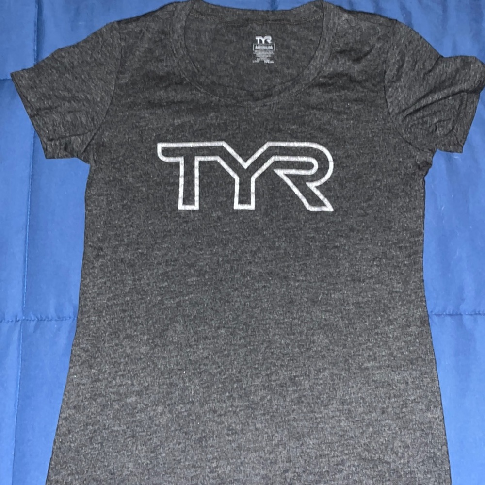 TYR dark grey woman’s t-shirt size medium, worn once!